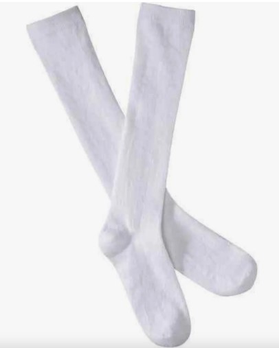 MEDIAS BLANCAS LARGAS ALGODON (ALY)