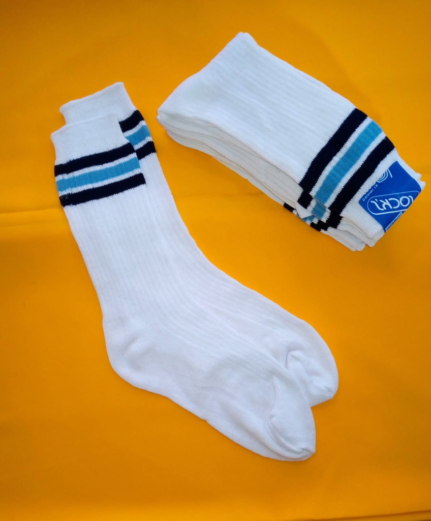 CRIREY - MEDIAS UNIFORME C. LINEAS AZUL/CELESTE/AZUL (ALY)