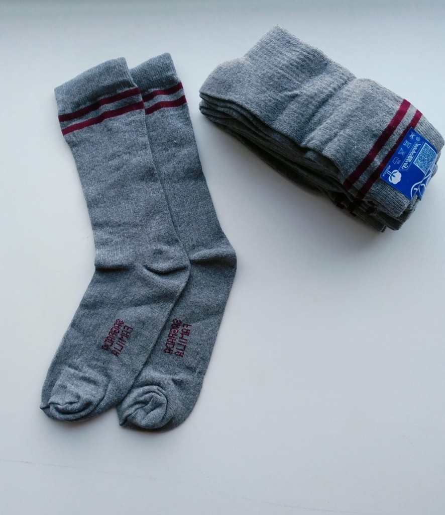 SAGFAM - MEDIAS UNISEX PLOMO/GUINDA (ALY)